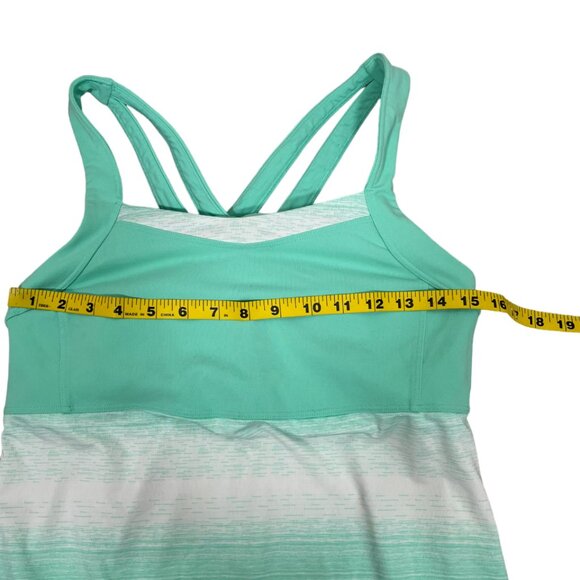 Athleta Mint Green Stride Crunch & Punch Cross Back Tank Top Size LT - Picture 9 of 11
